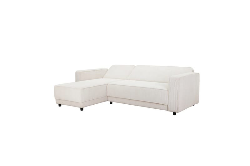 Sovesofa Allie Krem, Cordoroy, 82x229x154 cm - Krem, Cordoroy, 82x229x154 cm - Møbler - Sofaer - Sovesofaer - Sovesofa divan