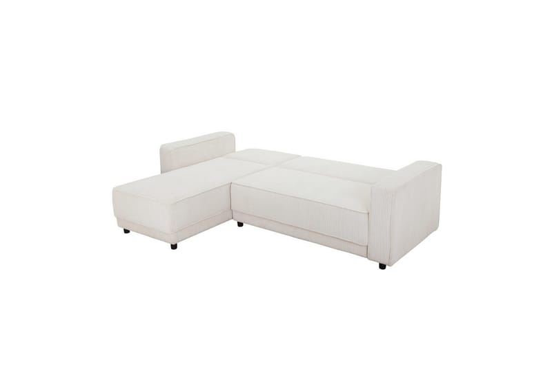 Sovesofa Allie Krem, Cordoroy, 82x229x154 cm - Krem, Cordoroy, 82x229x154 cm - Møbler - Sofaer - Sovesofaer - Sovesofa divan