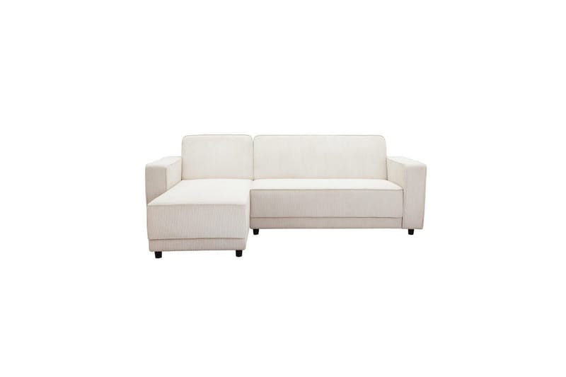 Sovesofa Allie Krem, Cordoroy, 82x229x154 cm - Krem, Cordoroy, 82x229x154 cm - Møbler - Sofaer - Sovesofaer - Sovesofa divan