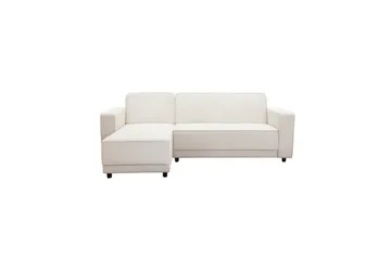 Sovesofa Allie Krem, Cordoroy, 82x229x154 cm - Krem, Cordoroy, 82x229x154 cm - Møbler - Sofaer - Sovesofaer - Sovesofa divan
