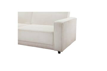 Sovesofa Allie Krem, Cordoroy, 82x229x154 cm - Krem, Cordoroy, 82x229x154 cm - Møbler - Sofaer - Sovesofaer - Sovesofa divan