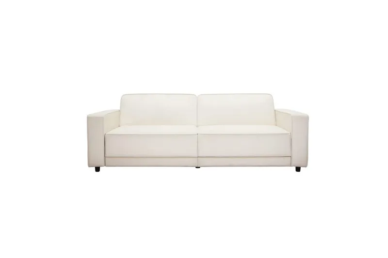 Sovesofa Allie Krem, Fløyel, 81x225x91 cm - Krem, Fløyel, 81x225x91 cm - Møbler - Sofaer - Sovesofaer - 3 seters sovesofa