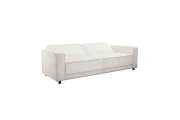 Sovesofa Allie Krem, Fløyel, 81x225x91 cm - Krem, Fløyel, 81x225x91 cm - Møbler - Sofaer - Sovesofaer - 3 seters sovesofa