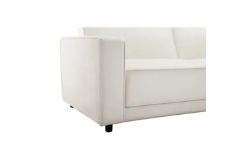 Sovesofa Allie Krem, Fløyel, 81x225x91 cm - Krem, Fløyel, 81x225x91 cm - Møbler - Sofaer - Sovesofaer - 3 seters sovesofa