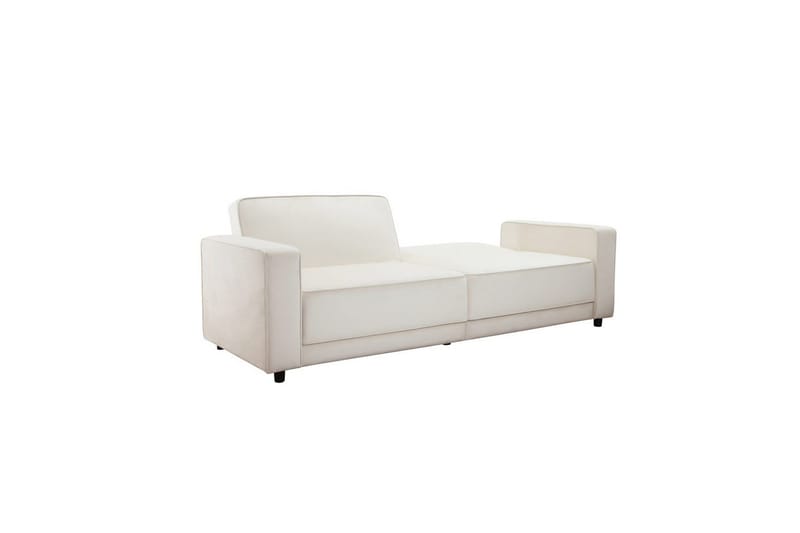 Sovesofa Allie Krem, Fløyel, 81x225x91 cm - Krem, Fløyel, 81x225x91 cm - Møbler - Sofaer - Sovesofaer - 3 seters sovesofa