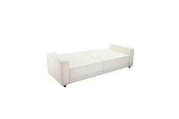 Sovesofa Allie Krem, Fløyel, 81x225x91 cm - Krem, Fløyel, 81x225x91 cm - Møbler - Sofaer - Sovesofaer - 3 seters sovesofa