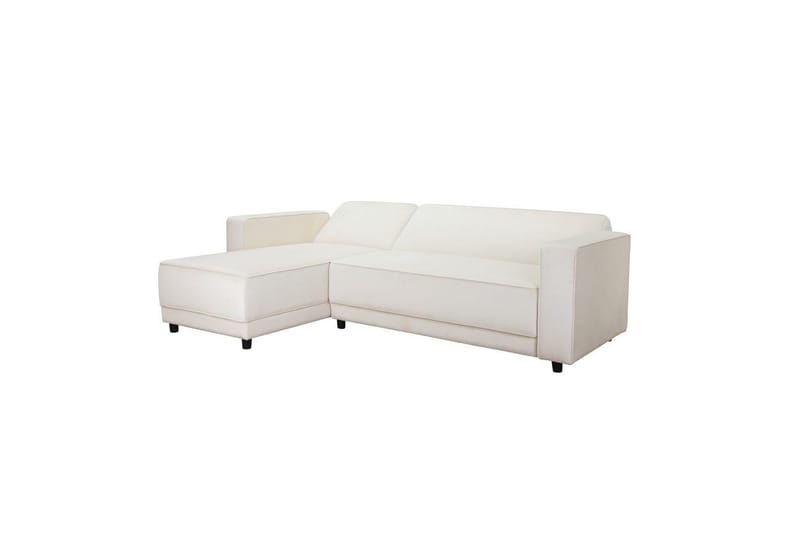 Sovesofa Allie Krem, Fløyel, 82x229x154 cm - Krem, Fløyel, 82x229x154 cm - Møbler - Sofaer - Sovesofaer - Sovesofa divan