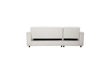 Sovesofa Allie Krem, Fløyel, 82x229x154 cm - Krem, Fløyel, 82x229x154 cm - Møbler - Sofaer - Sovesofaer - Sovesofa divan