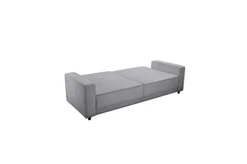 Sovesofa Allie Lys grå, Fløyel, 81x225x91 cm - Lys grå, Fløyel, 81x225x91 cm - Møbler - Sofaer - Sovesofaer - 3 seters sovesofa