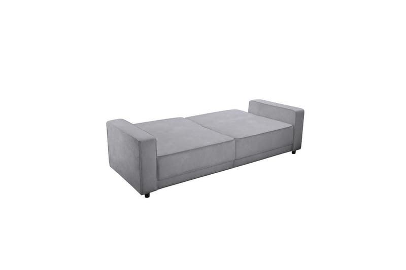 Sovesofa Allie Lys grå, Fløyel, 81x225x91 cm - Lys grå, Fløyel, 81x225x91 cm - Møbler - Sofaer - Sovesofaer - 3 seters sovesofa