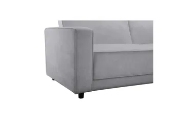 Sovesofa Allie Lys grå, Fløyel, 81x225x91 cm - Lys grå, Fløyel, 81x225x91 cm - Møbler - Sofaer - Sovesofaer - 3 seters sovesofa