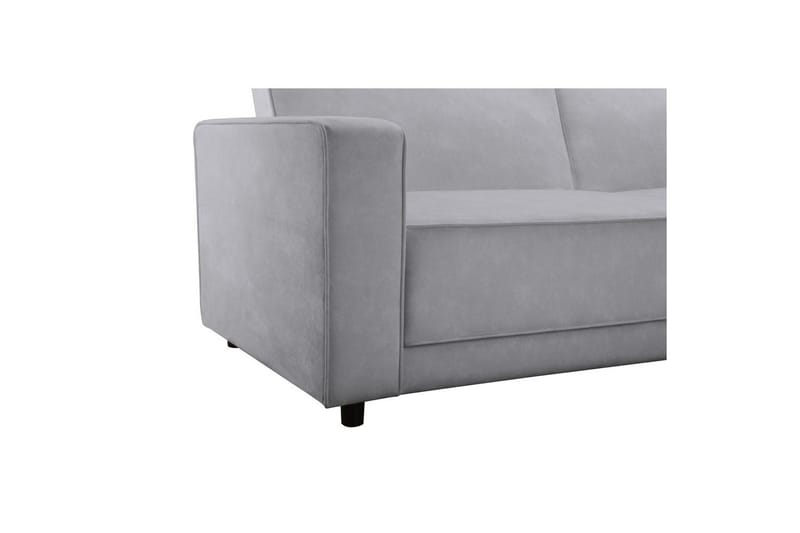 Sovesofa Allie Lys grå, Fløyel, 81x225x91 cm - Lys grå, Fløyel, 81x225x91 cm - Møbler - Sofaer - Sovesofaer - 3 seters sovesofa