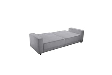 Sovesofa Allie Lys grå, Fløyel, 81x225x91 cm - Lys grå, Fløyel, 81x225x91 cm - Møbler - Sofaer - Sovesofaer - 3 seters sovesofa