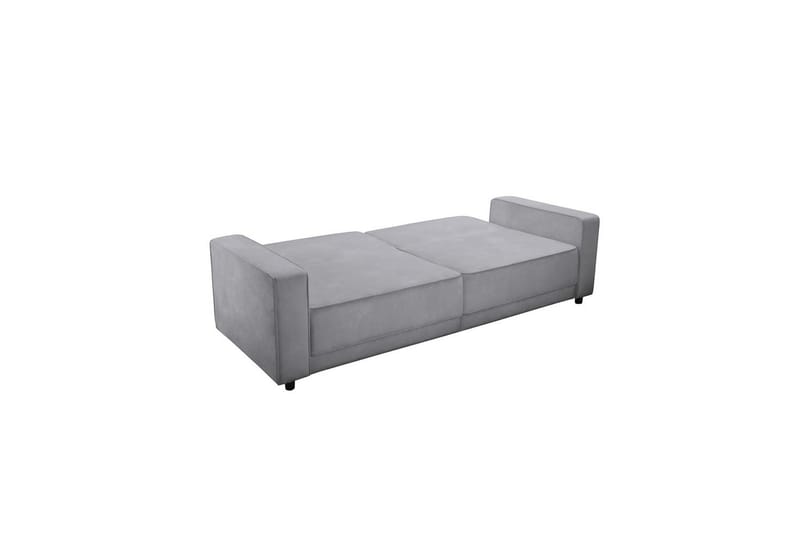 Sovesofa Allie Lys grå, Fløyel, 81x225x91 cm - Lys grå, Fløyel, 81x225x91 cm - Møbler - Sofaer - Sovesofaer - 3 seters sovesofa
