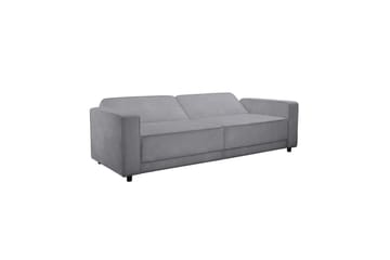 Sovesofa Allie Lys grå, Fløyel, 81x225x91 cm - Lys grå, Fløyel, 81x225x91 cm - Møbler - Sofaer - Sovesofaer - 3 seters sovesofa