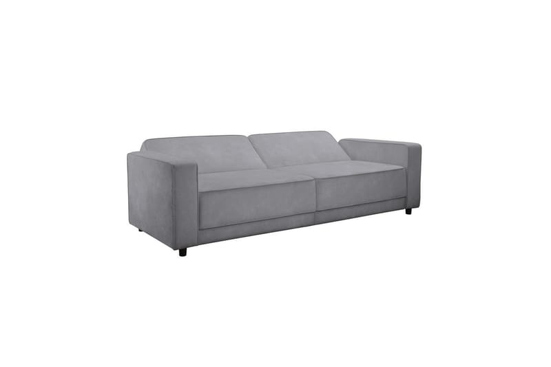 Sovesofa Allie Lys grå, Fløyel, 81x225x91 cm - Lys grå, Fløyel, 81x225x91 cm - Møbler - Sofaer - Sovesofaer - 3 seters sovesofa