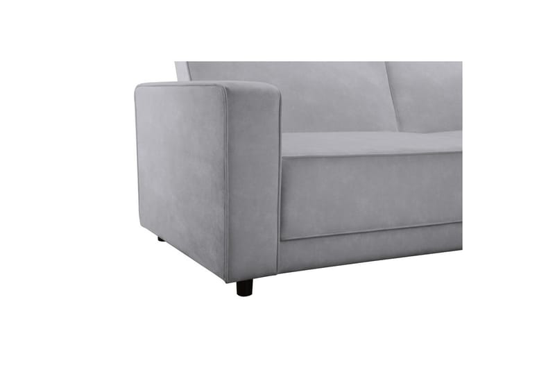 Sovesofa Allie Lys grå, Fløyel, 81x225x91 cm - Lys grå, Fløyel, 81x225x91 cm - Møbler - Sofaer - Sovesofaer - 3 seters sovesofa