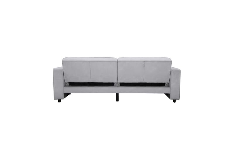 Sovesofa Allie Lys grå, Fløyel, 81x225x91 cm - Lys grå, Fløyel, 81x225x91 cm - Møbler - Sofaer - Sovesofaer - 3 seters sovesofa