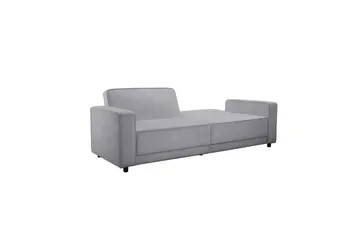 Sovesofa Allie Lys grå, Fløyel, 81x225x91 cm - Lys grå, Fløyel, 81x225x91 cm - Møbler - Sofaer - Sovesofaer - 3 seters sovesofa