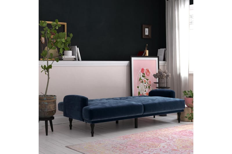 Sovesofa Aruby - Blå - Møbler - Sofaer - Fløyelssofaer
