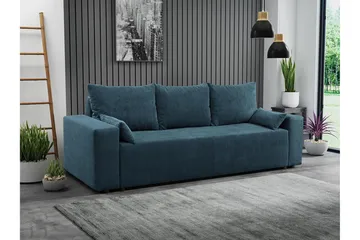 Sovesofa - Blå - Møbler - Sofaer - Sovesofaer - Langsgående sovesofa