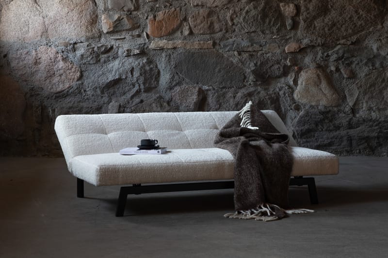 Bodil Sovesofa - Hvit / Svart - Møbler - Sofaer - Sovesofaer - Langsgående sovesofa