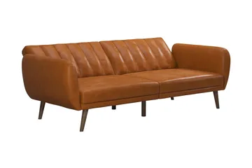 Sovesofa Brittany - Lysebrun - Møbler - Sofaer - Sovesofaer - Langsgående sovesofa