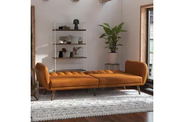 Sovesofa Brittany - Lysebrun - Møbler - Sofaer - Sovesofaer - Langsgående sovesofa