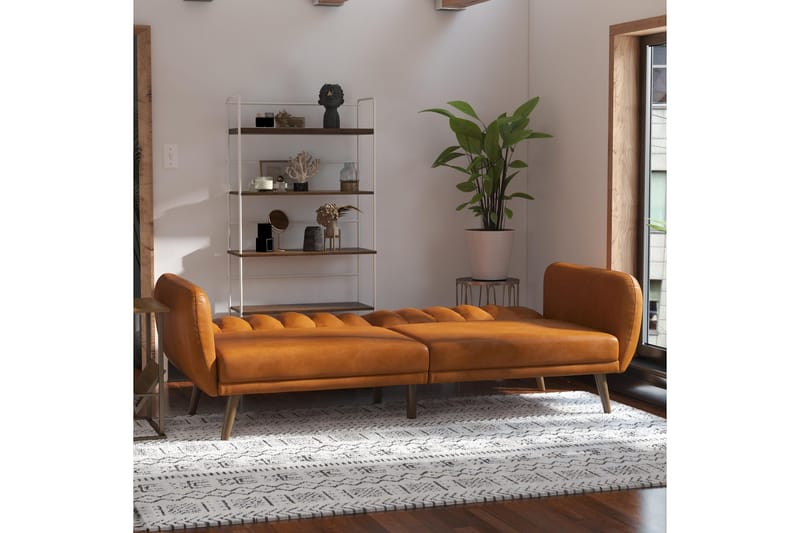 Sovesofa Brittany - Lysebrun - Møbler - Sofaer - Sovesofaer - Langsgående sovesofa