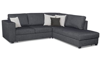 Sovesofa Carosello 3-seter Høyre - Mørkgrå - Møbler - Sofaer - Sovesofaer - Sovesofa divan