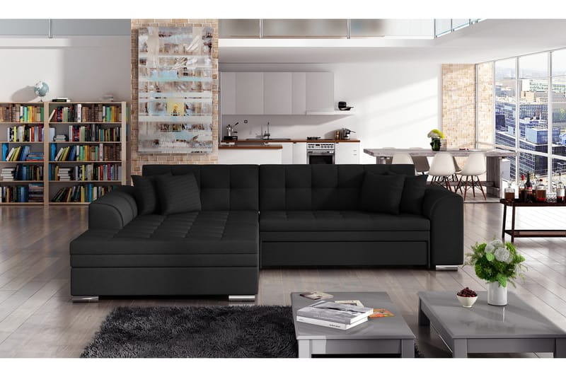 Sovesofa Castello med Divan - Svart - Sovesofa divan