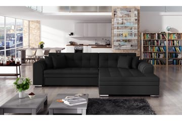 Sovesofa Castello med Divan - Svart - Møbler - Sofaer - Sovesofaer - Langsgående sovesofa