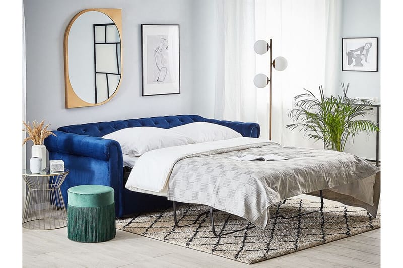 Sovesofa Cayenna - Blå - Møbler - Sofaer - Sovesofaer - Forovervendt sovesofa