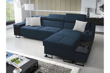 3-seters Sovesofa Høyre - Blå - Møbler - Sofaer - Sovesofaer - Sovesofa divan