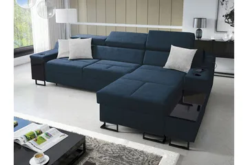 3-seters Sovesofa Høyre - Blå - Møbler - Sofaer - Sovesofaer - Sovesofa divan