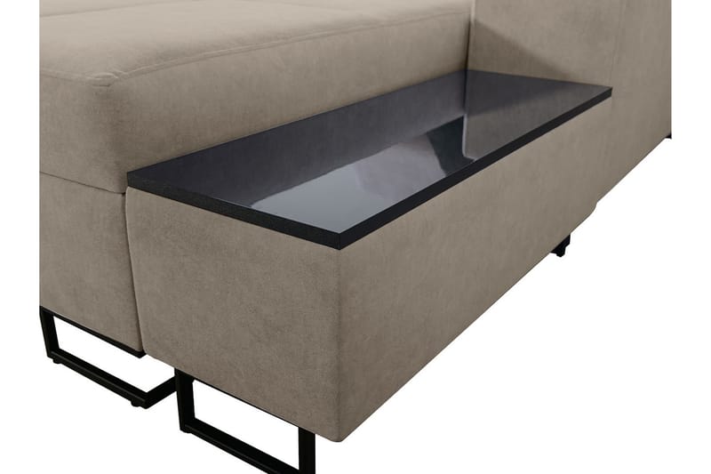3-seters Sovesofa Høyre - Svart - Møbler - Sofaer - Sovesofaer - Sovesofa divan