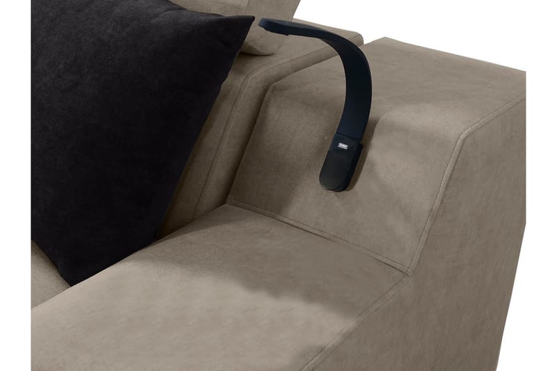 3-seters Sovesofa Høyre - Svart - Møbler - Sofaer - Sovesofaer - Sovesofa divan