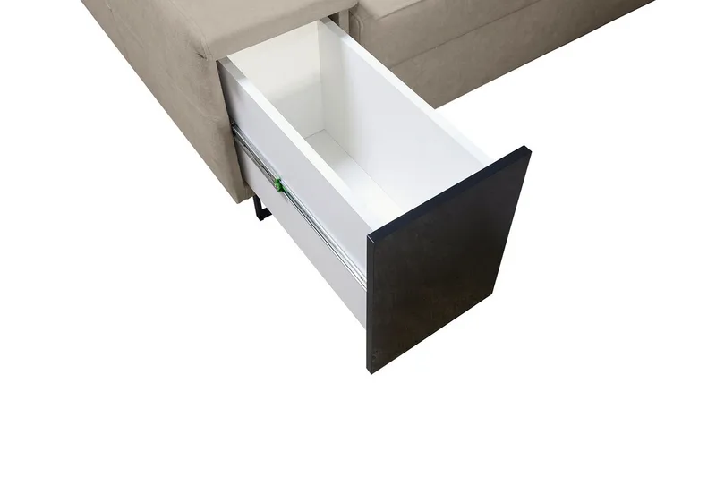 3-seters Sovesofa Høyre - Svart - Møbler - Sofaer - Sovesofaer - Sovesofa divan