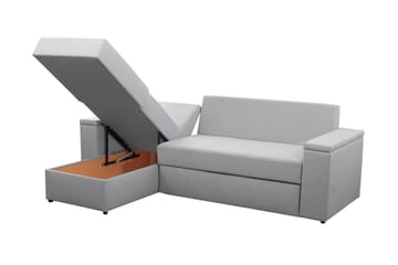 3-seters Sovesofa med Divan Herisa med Oppbevaring - Blå/Grå - Møbler - Sofaer - Sovesofaer - Sovesofa divan