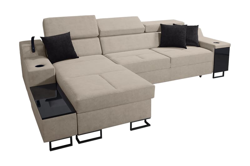 3-seters Sovesofa Venstre - Beige - Sovesofa divan