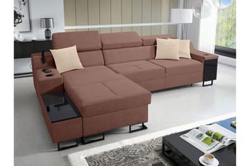 3-seters Sovesofa Venstre - Rosa - Møbler - Sofaer - Sovesofaer - Sovesofa divan