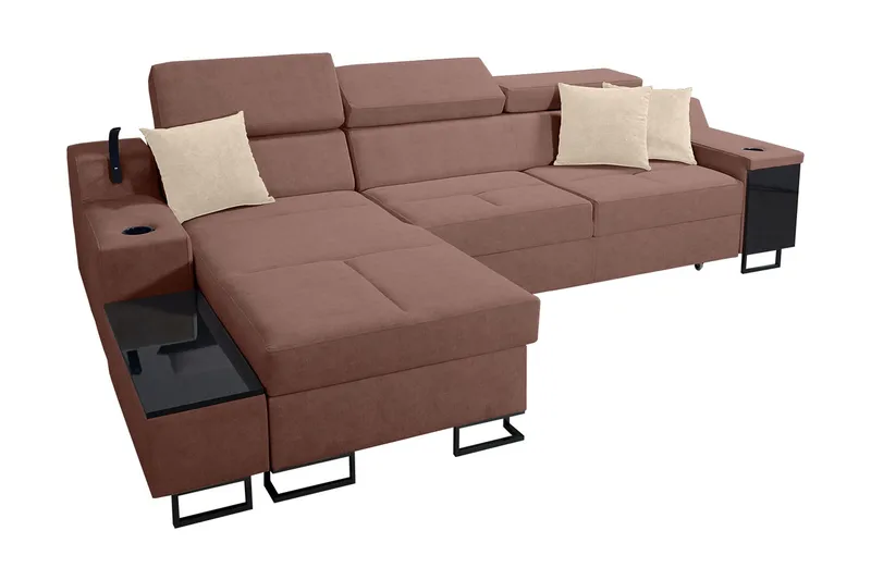 3-seters Sovesofa Venstre, Rosa