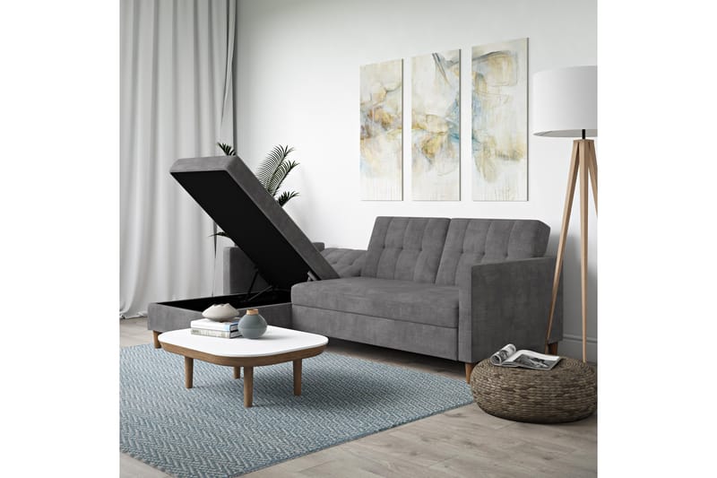 3-sits Divansovesofa Hartford Grå - Dorel Home - Sovesofa divan