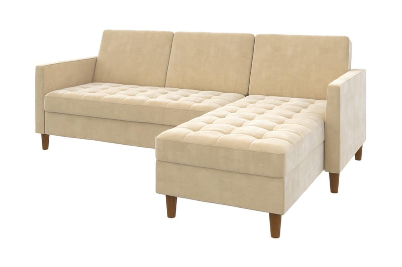 3-sits Divansovesofa Presley Justerbar Kremhvit/Tre - Dorel Home - Sovesofa divan