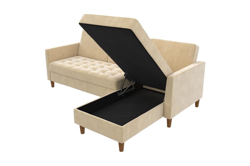 3-sits Divansovesofa Presley Justerbar Kremhvit/Tre - Dorel Home - Sovesofa divan