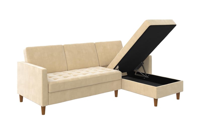 3-sits Divansovesofa Presley Justerbar Kremhvit/Tre - Dorel Home - Sovesofa divan