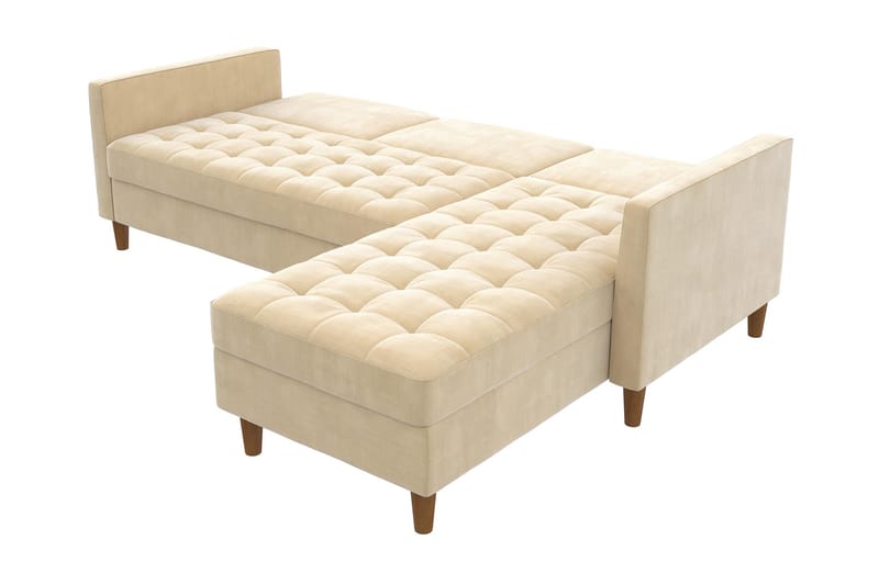 3-sits Divansovesofa Presley Justerbar Kremhvit/Tre - Dorel Home - Sovesofa divan