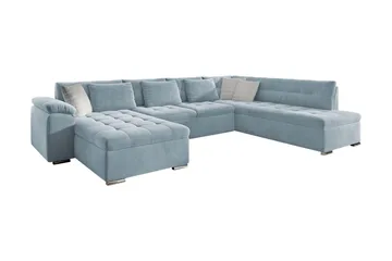 4-seters Hjørnesovesofa - Blå - Møbler - Sofaer - Sovesofaer - Sovesofa divan