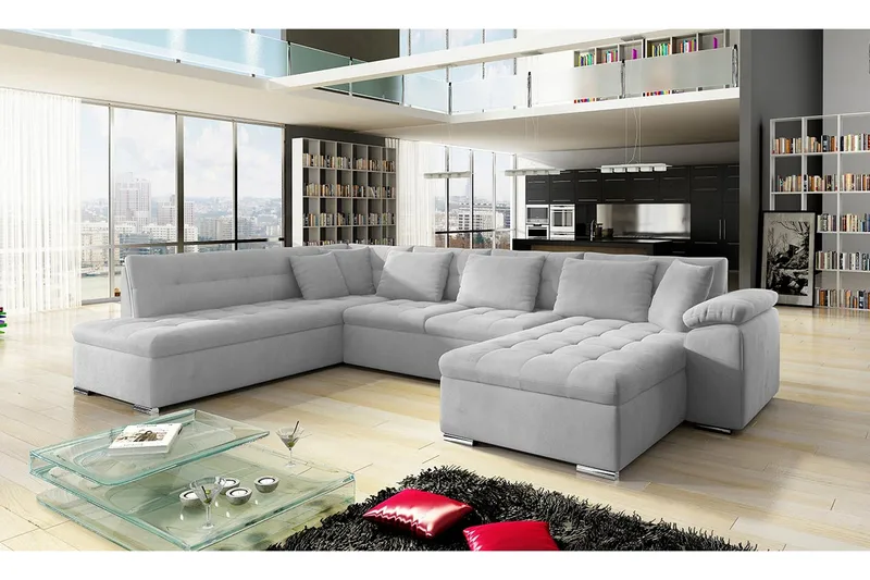 4-seters Sovesofa Høyre - Hvit - Møbler - Sofaer - Sovesofaer - Sovesofa divan