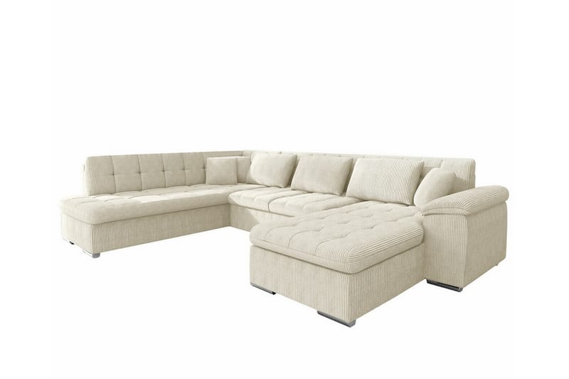 5-seters Hjørnesofa Sakri - Beige - Sovesofa divan